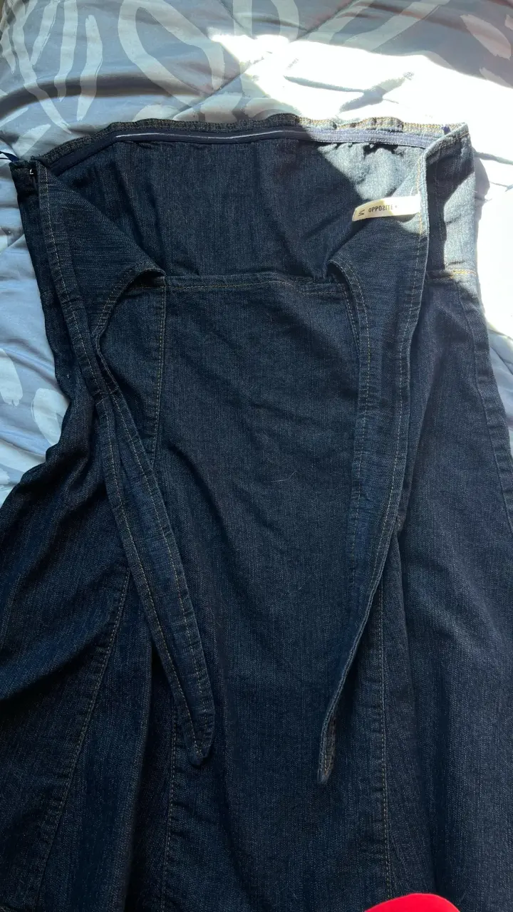 Vestido de mezclilla sin tirantes - 2