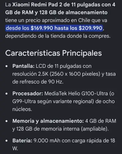 Tablet Xiaomi Redmi Pad 2 4GB RAM - 128 - miniatura 2