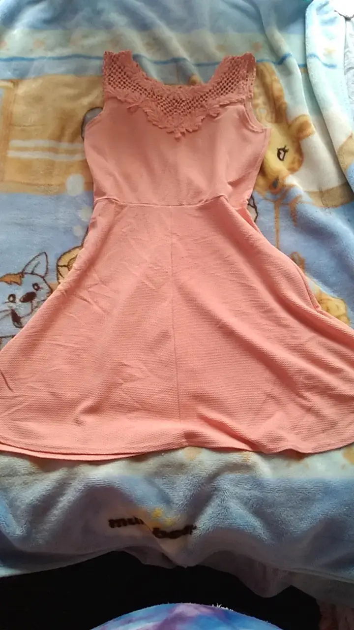 Vestido rosa con encaje para mujer - 2