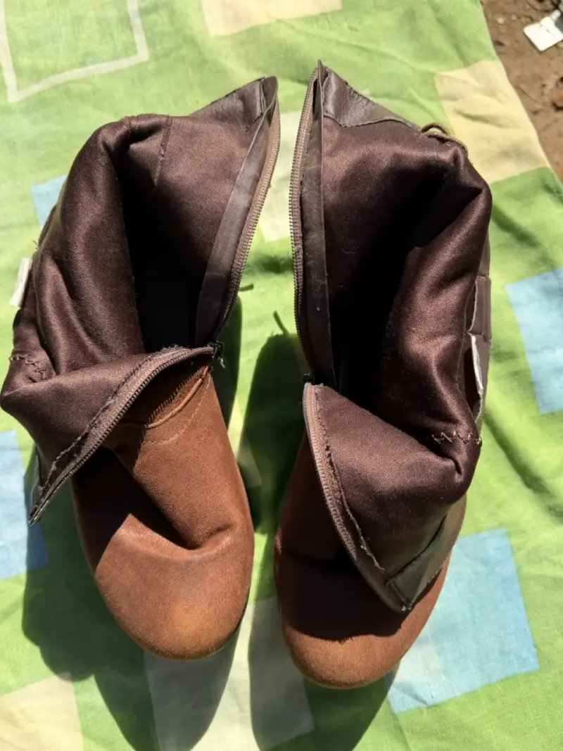 Botines de gamuza marrón con plataforma - 3