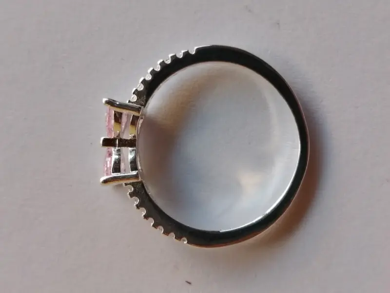 Anillos de plata con diseño de lazo y corazón - 3