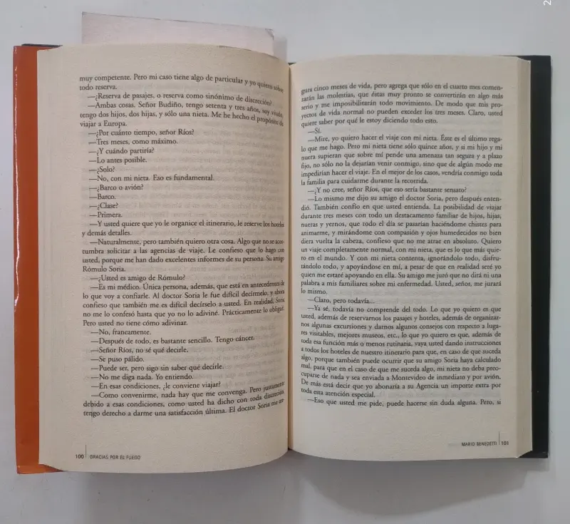 Libro 'Gracias por el fuego' de Mario Benedetti - 3