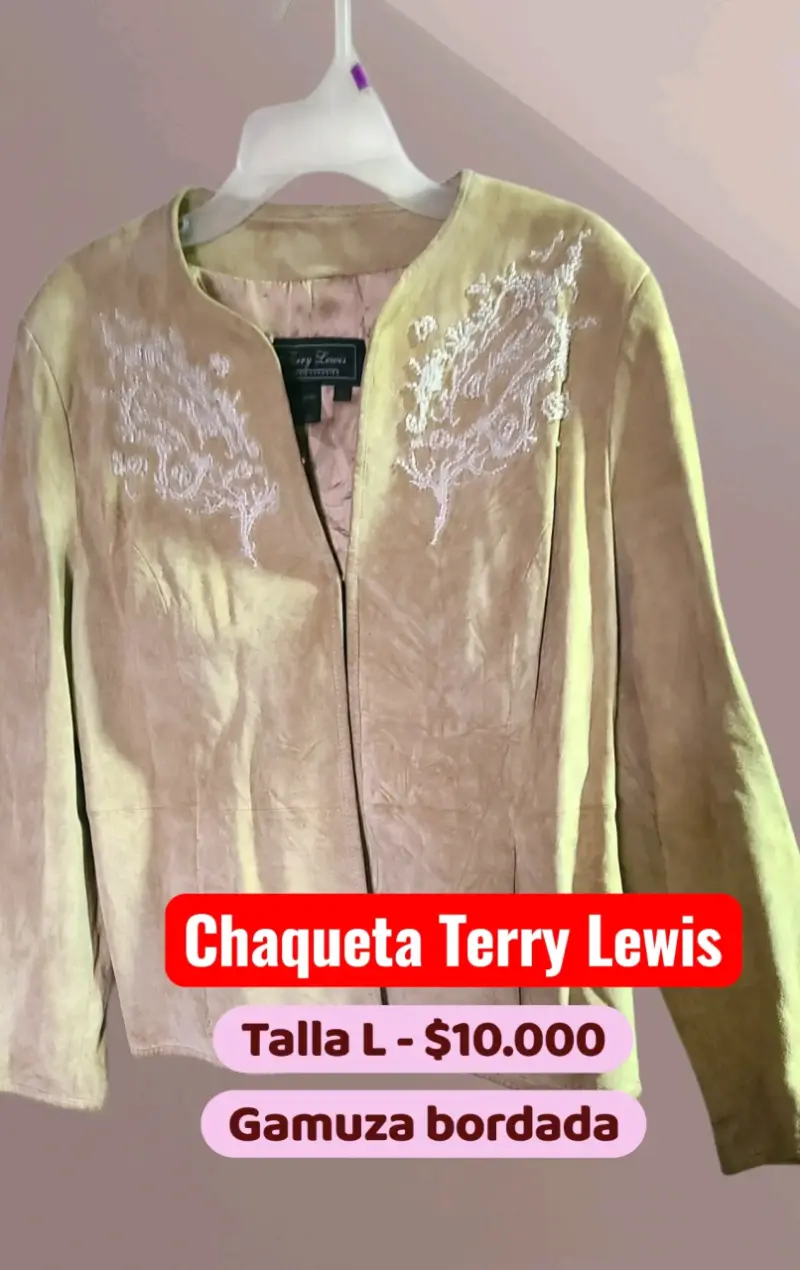 Chaqueta de gamuza bordada Terry Lewis