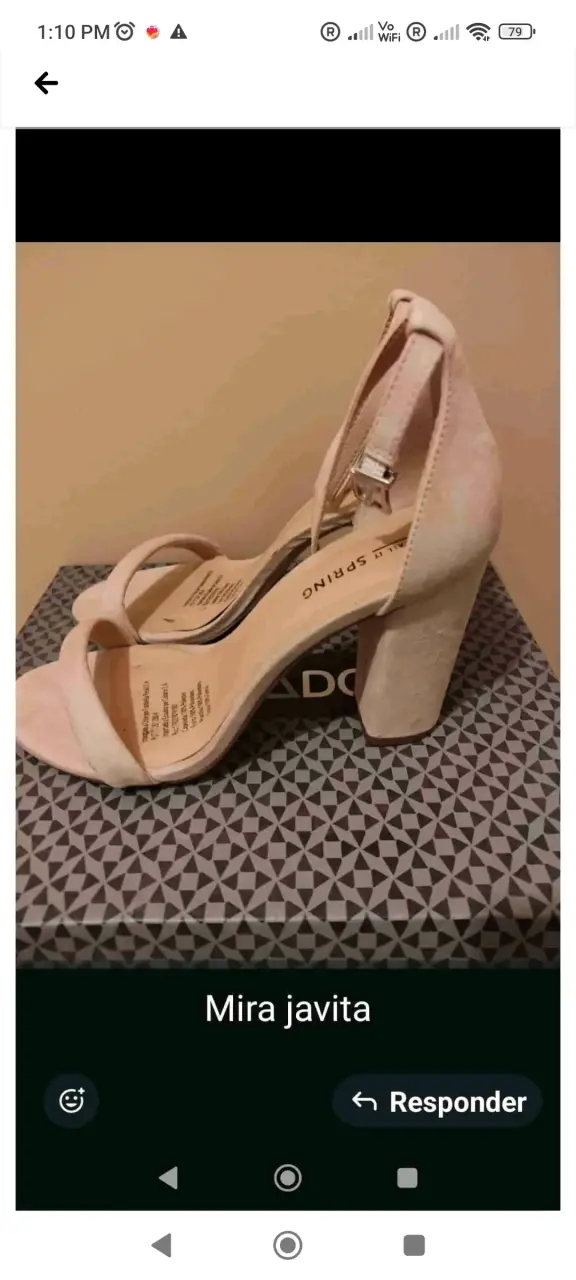 Sandalias de tacón alto beige para mujer - 3