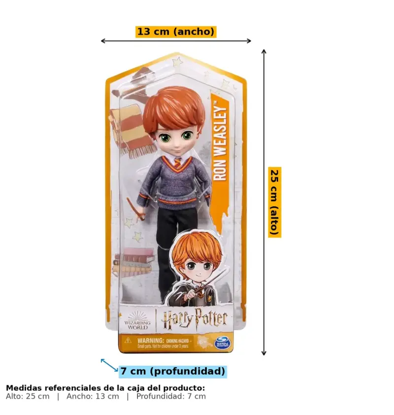 Muñeco Ron Weasley de Harry Potter con Varita - 3