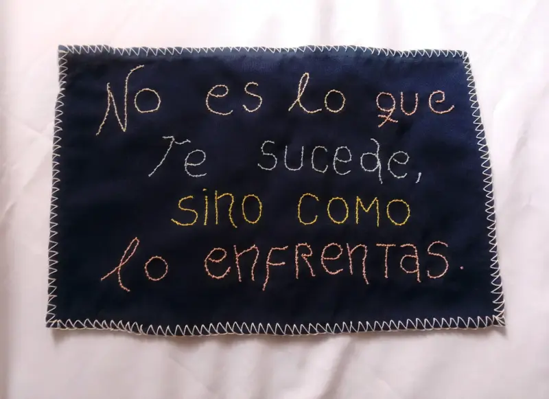 8 Servilletas o carpetas de tela bordadas a mano - 5