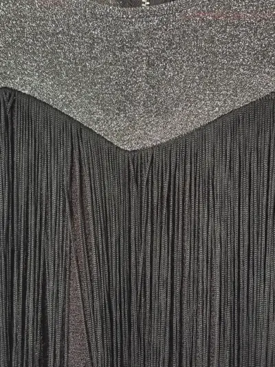 Vestido negro Mossimo con flecos y brillo talla M - miniatura 3