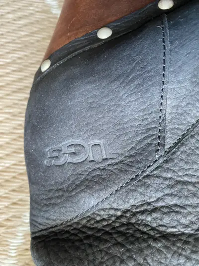 Botas de cuero negras con forro de lana - miniatura 5