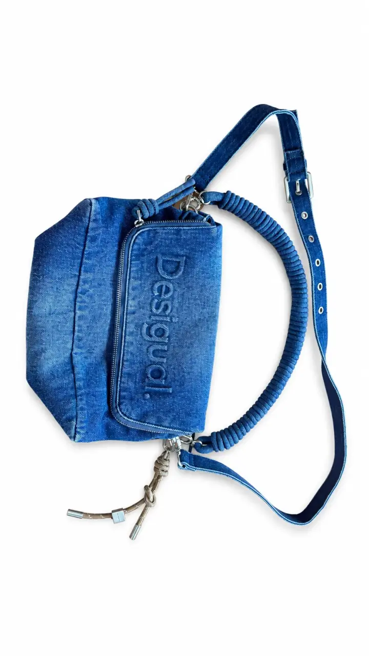 Bolso bandolera denim Desigual azul - 1