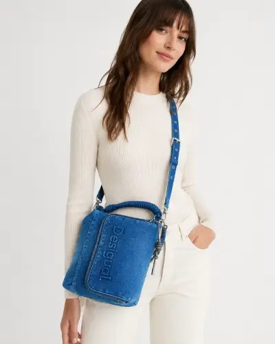 Bolso bandolera denim Desigual azul - miniatura 2