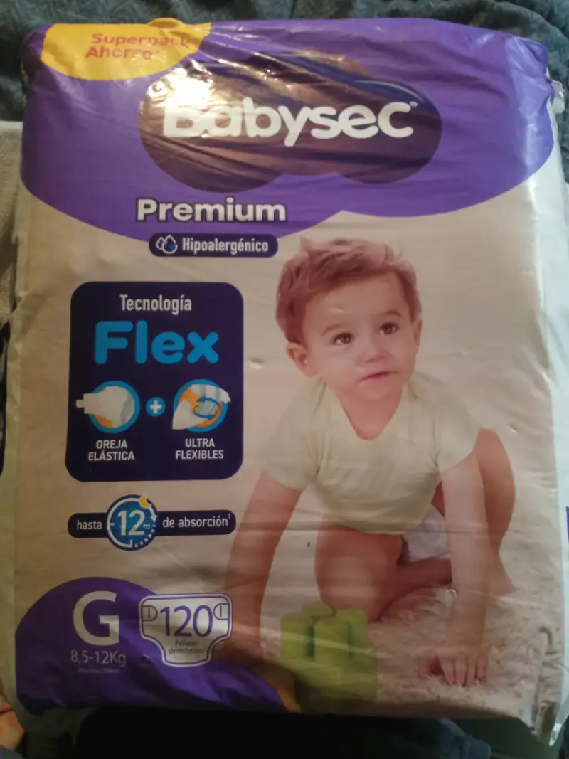 Pañales Babysec Premium G 120 unidades