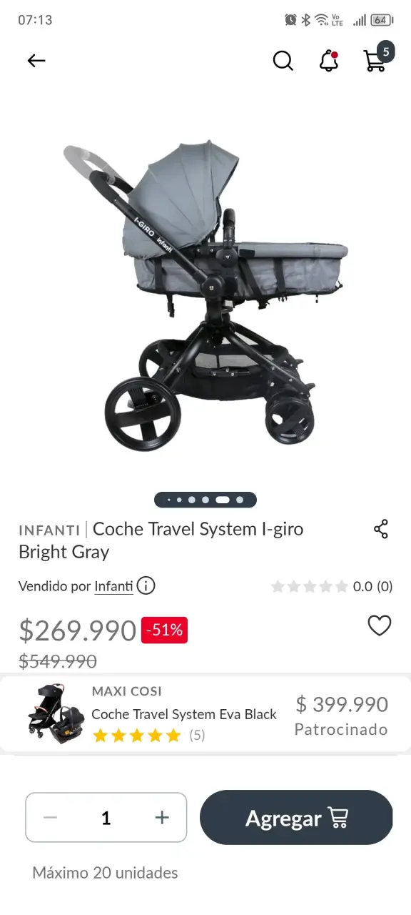 Coche Travel System Infanti I-Giro Gris - 2
