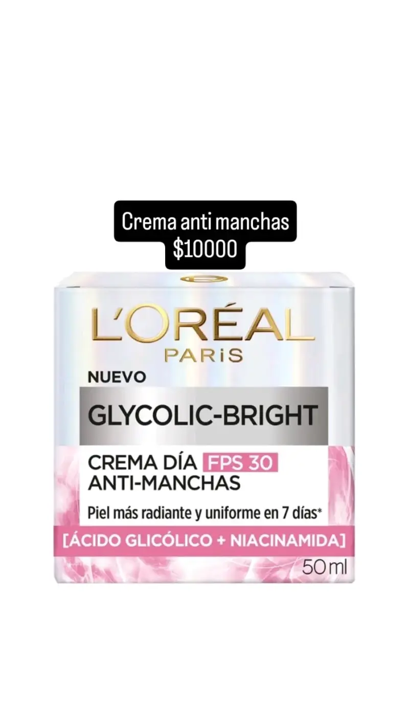 Crema Anti-Manchas L'Oréal Glycolic-Bright FPS 30