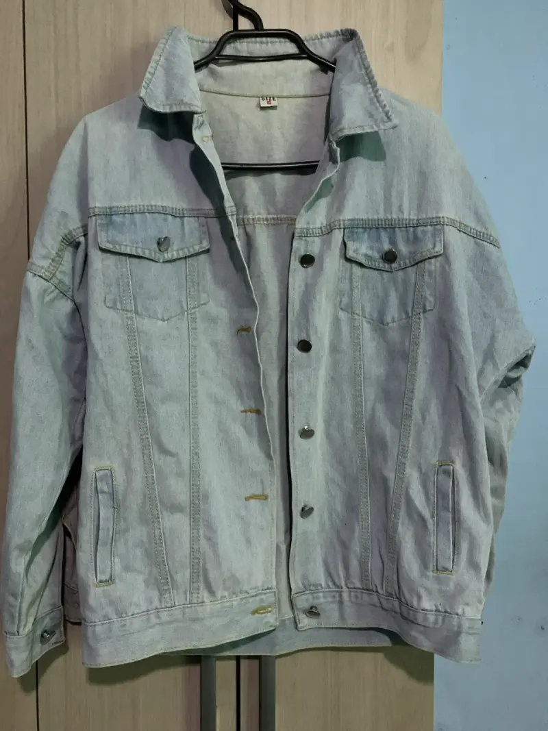 Chaqueta de mezclilla azul claro para hombre - 1