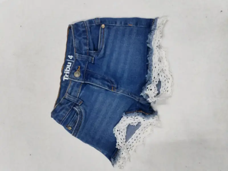 Shorts de niña con estampado floral y encaje - 3