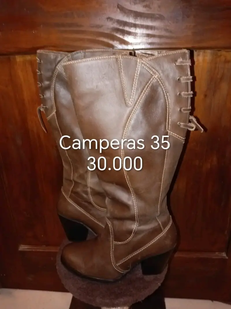 Botas de cuero marrón talla 35