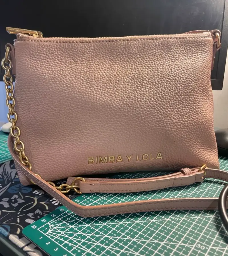 Cartera de cuero rosa Bimba y Lola - 1