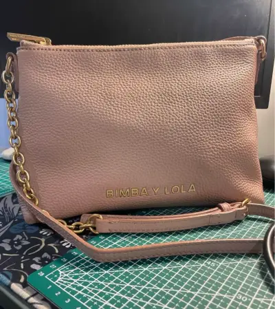Cartera de cuero rosa Bimba y Lola - miniatura 1