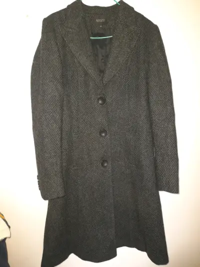 Abrigo de mujer gris talla S-M elegante - miniatura 2