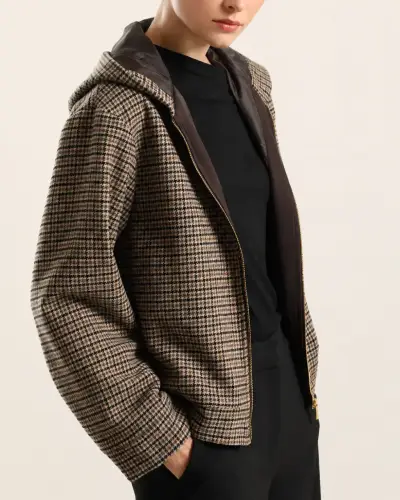 CHAQUETA FANTASÍA CAPUCHA, BEIGE Liolá - miniatura 2