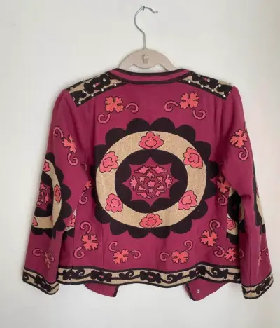 Chaqueta bordada Rapsodia color burdeos - miniatura 2