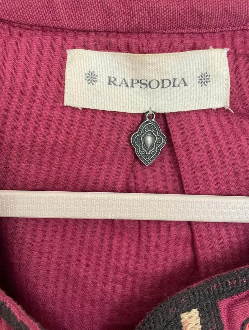 Chaqueta bordada Rapsodia color burdeos - 4