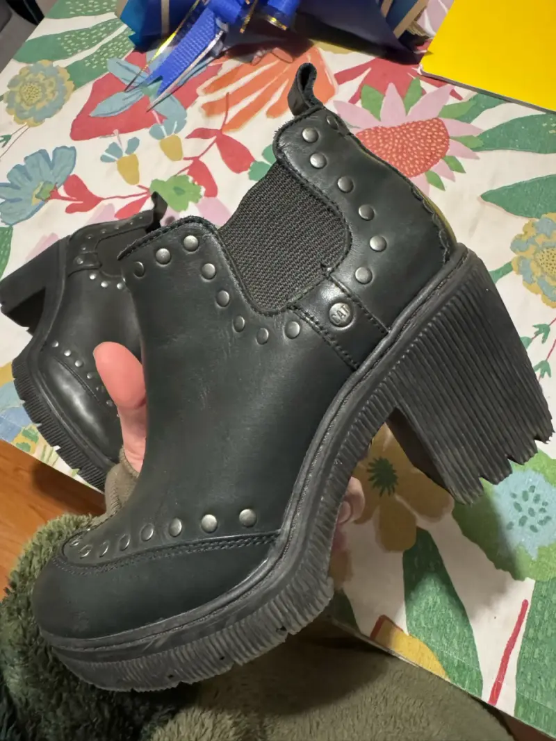 Botines de cuero negro CAT - 2