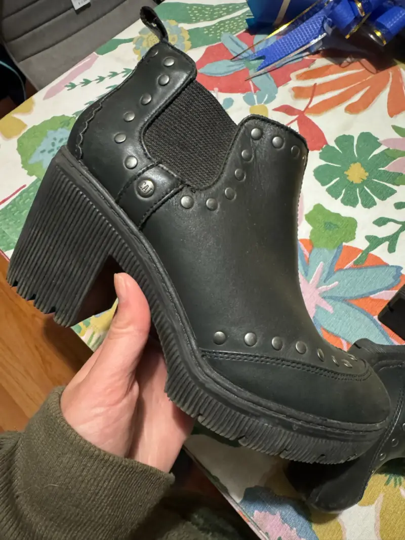 Botines de cuero negro CAT - 3