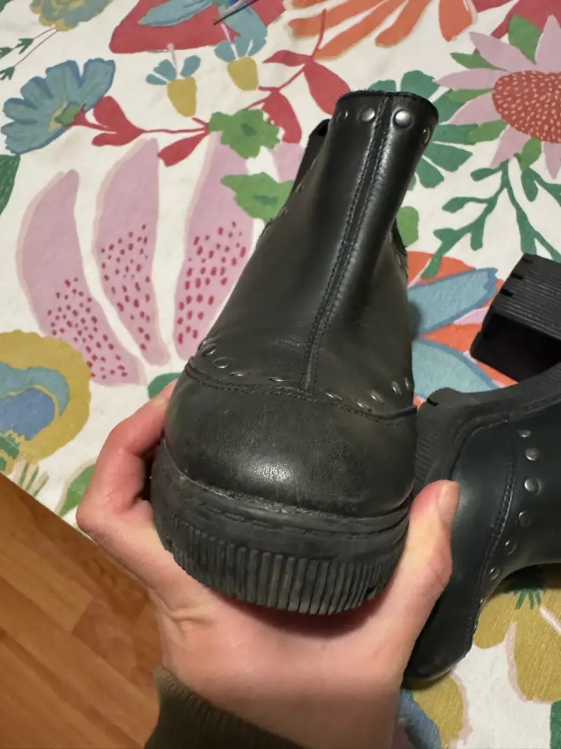 Botines de cuero negro CAT - 4