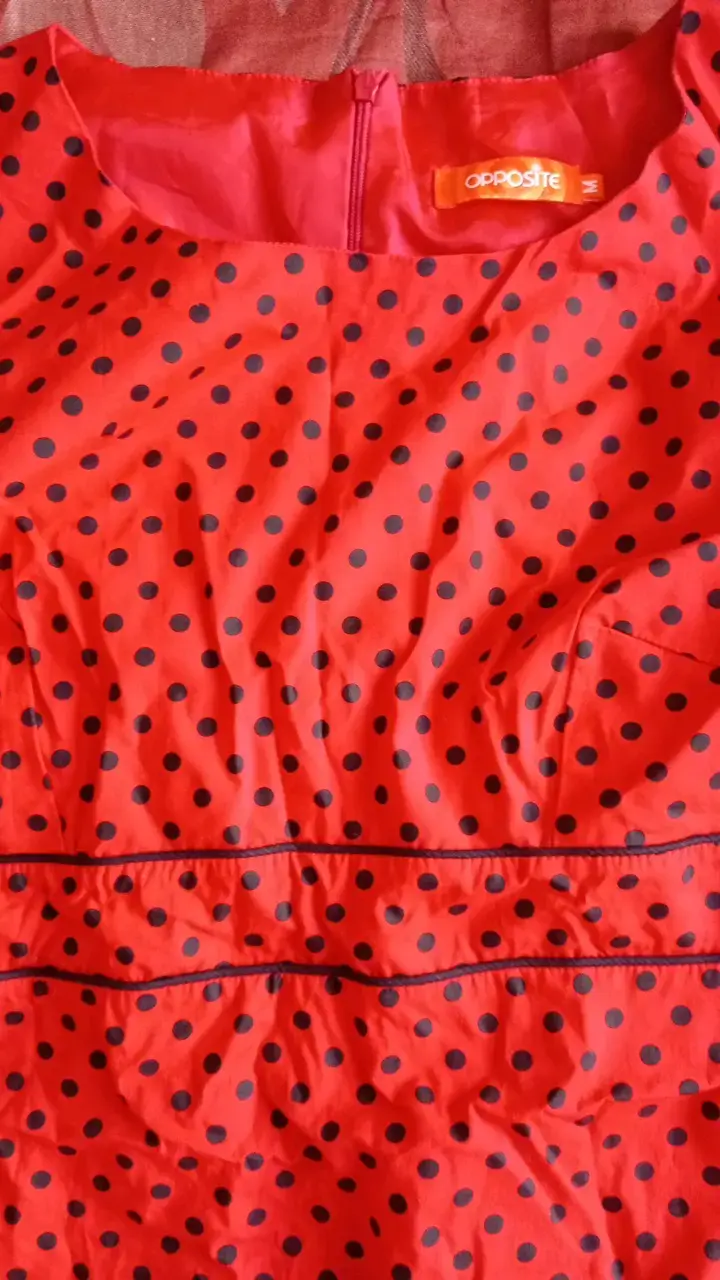 Vestido rojo con lunares negros Opposite - 2