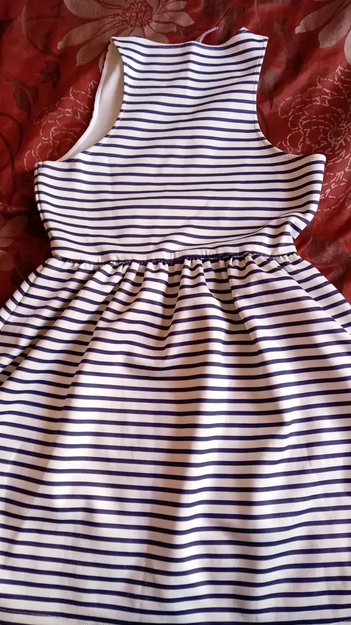 Vestido a rayas sin mangas para niña - 3