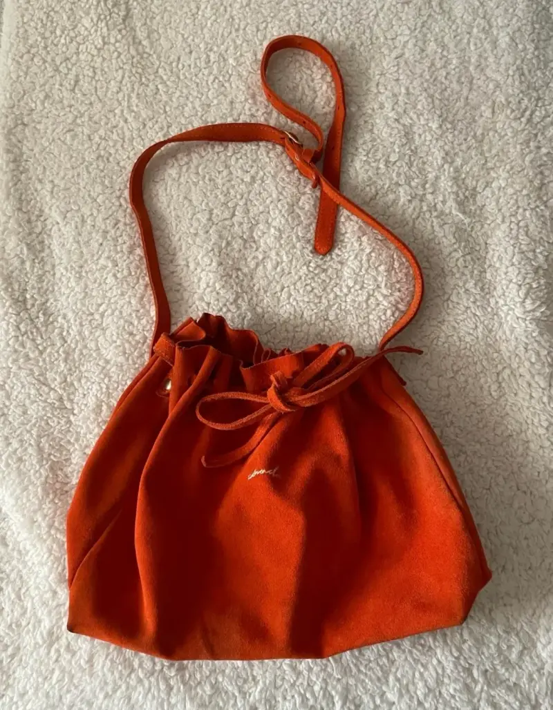 Bolso de gamuza naranja chacha bags - 2
