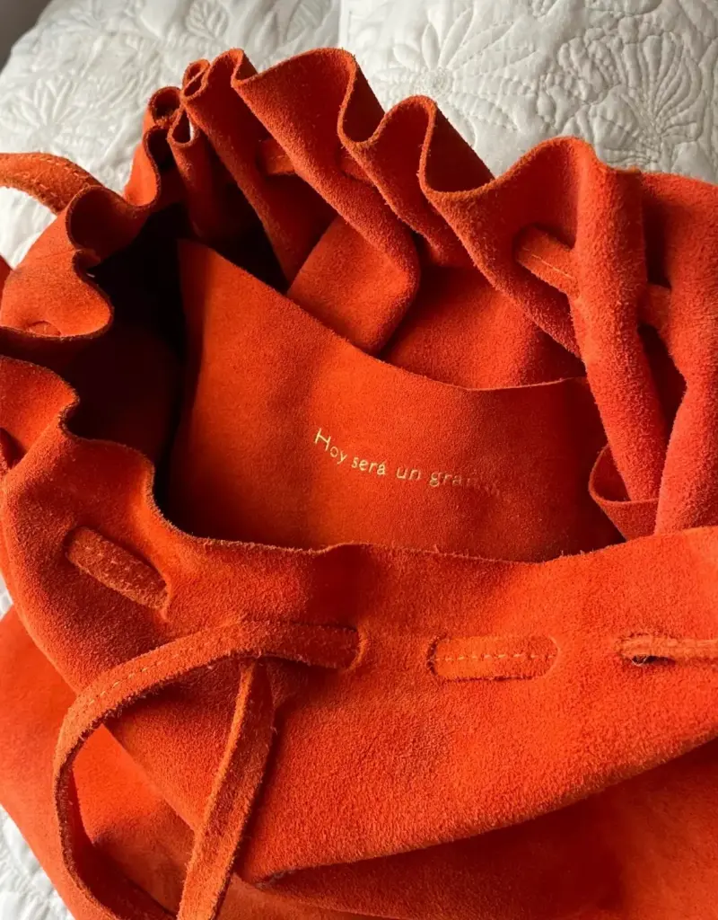 Bolso de gamuza naranja chacha bags - 3
