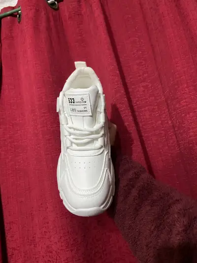 Zapatillas deportivas blancas de plataforma - miniatura 3