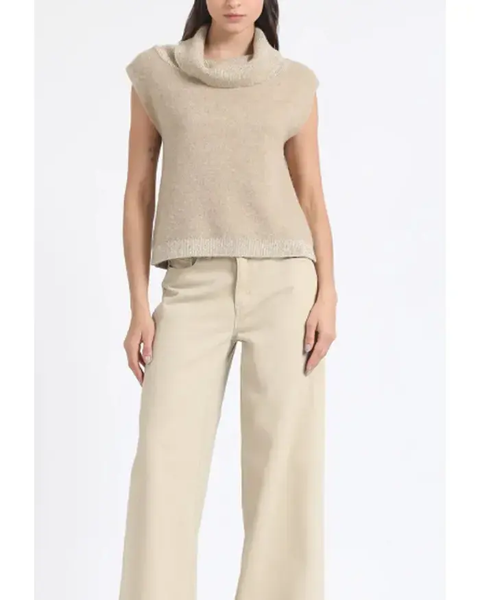 Chaleco sin mangas color beige para mujer Liolá - 2