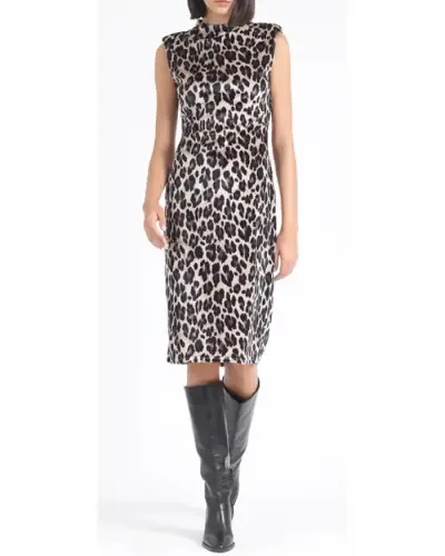 Vestido animal print sin mangas elegante Liolá - miniatura 1