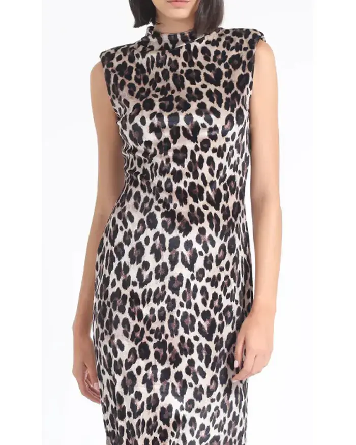 Vestido animal print sin mangas elegante Liolá - 2