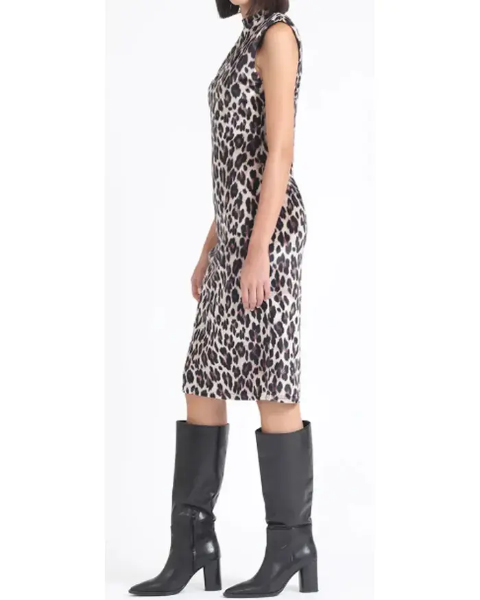 Vestido animal print sin mangas elegante Liolá - 4
