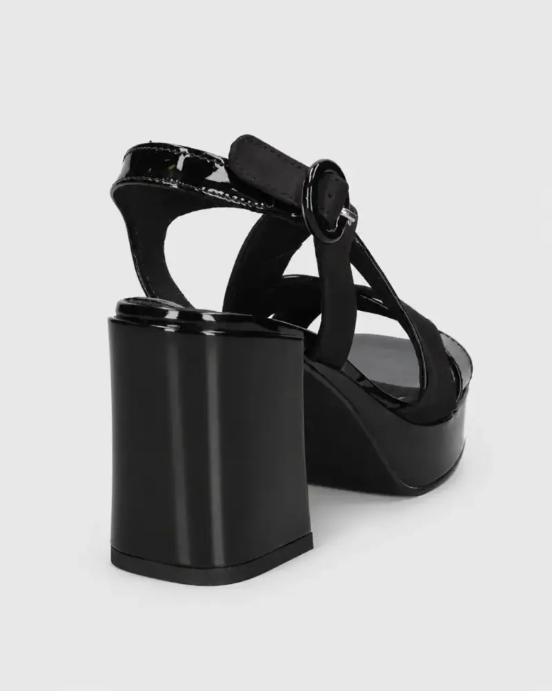 Sandalias de tacón alto negras elegantes Mingo - 3