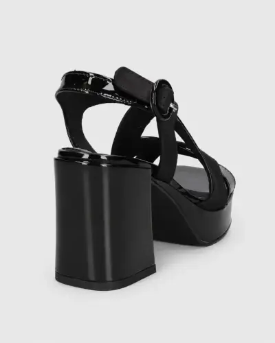 Sandalias de tacón alto negras elegantes Mingo - miniatura 3
