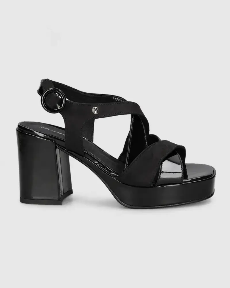 Sandalias de tacón alto negras elegantes Mingo - 4