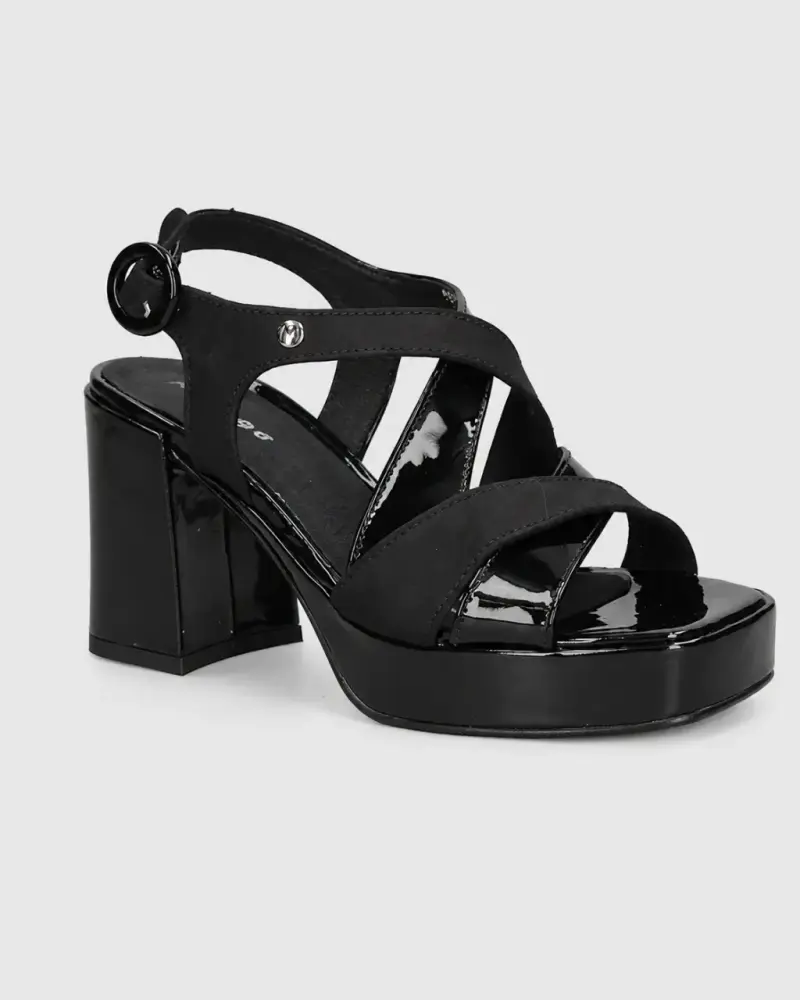 Sandalias de tacón alto negras elegantes Mingo - 5