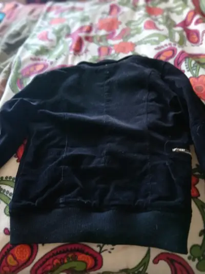 Chaqueta de pana negra Marittimo con cierre - miniatura 1