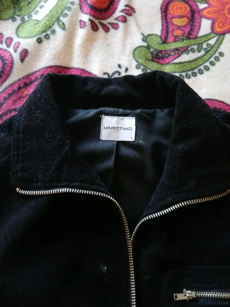 Chaqueta de pana negra Marittimo con cierre - 3