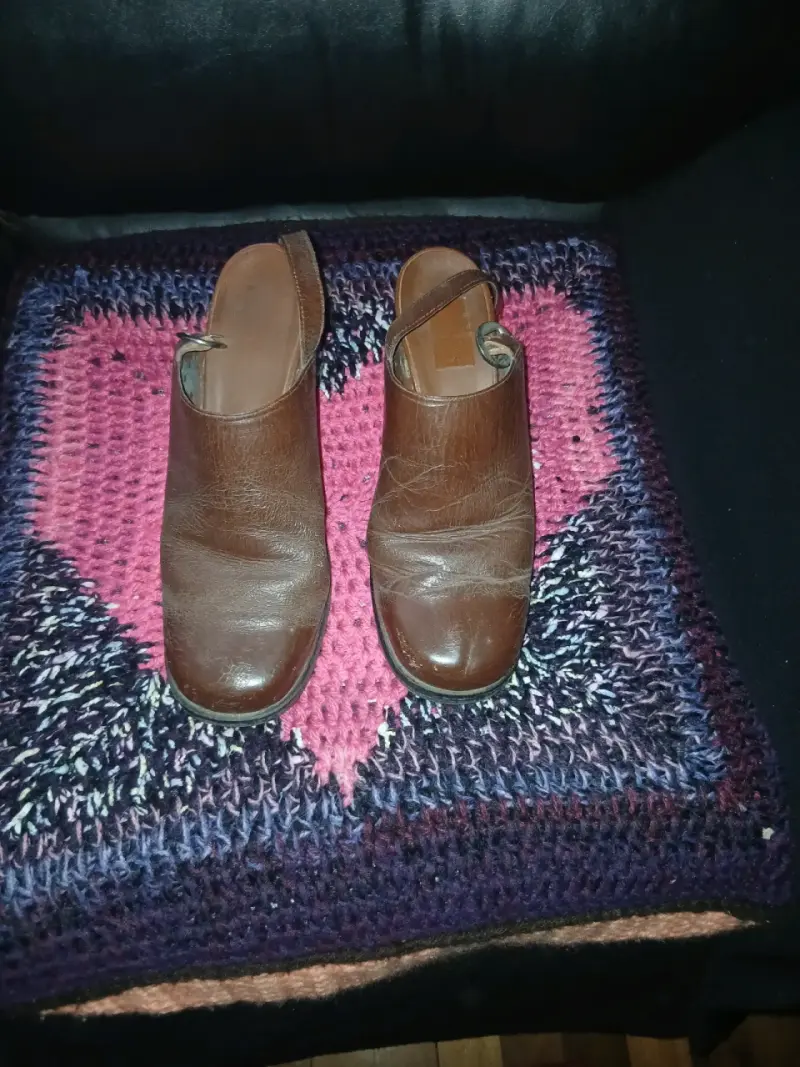 Botines de cuero marrón con tacón alto - 5