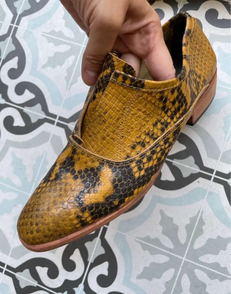 Zapatos de cuero estilo serpiente mujer - 3