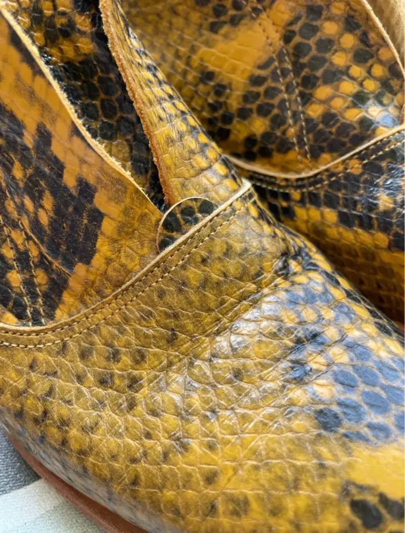 Zapatos de cuero estilo serpiente mujer - 4