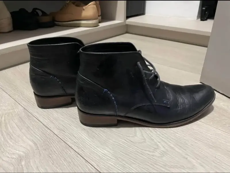 Botines de cuero negro mujer - 3