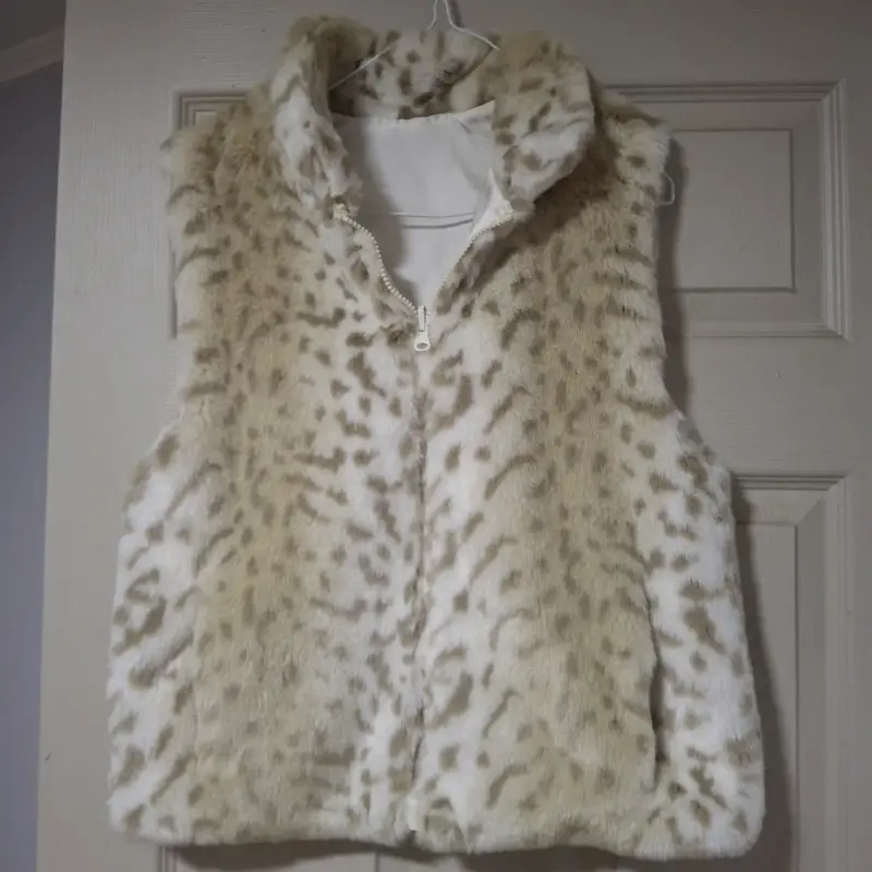 Chaqueta de piel sintética con estampado animal - 1