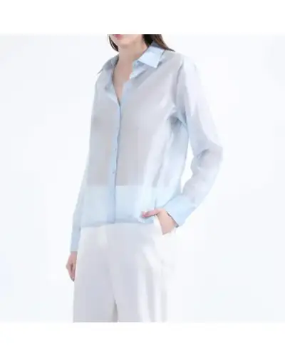 Blusa transparente celeste marca Liolá - miniatura 2